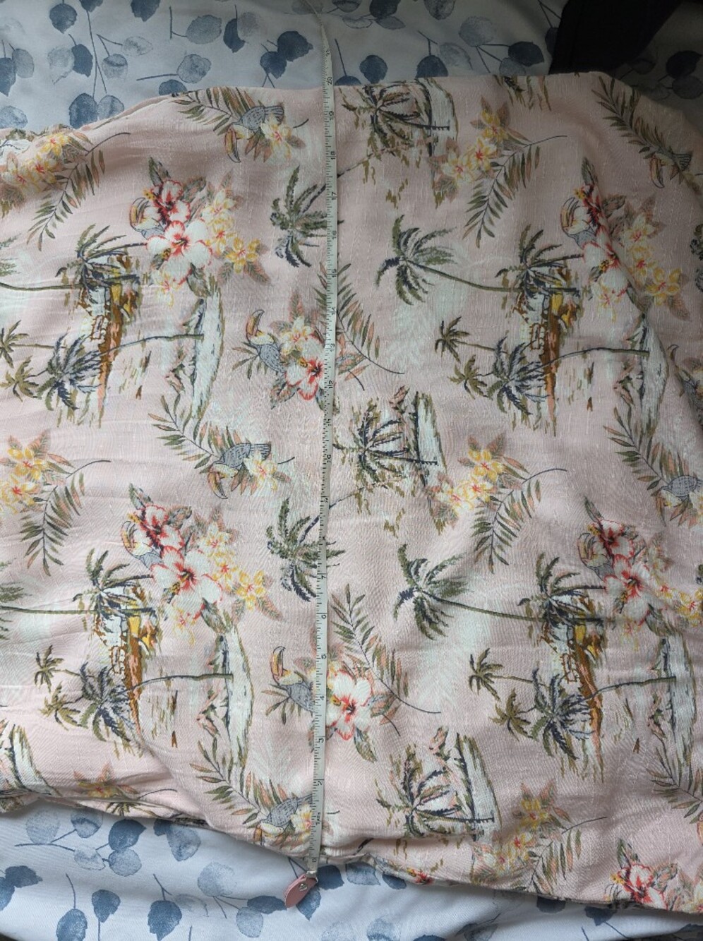 Tribal Femme Pink Tropical Palm Print Button Front Dress | Size Small | Pre-Love - Picture 12 of 14